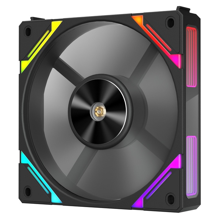 Ventilator 1stPlayer® aRGB XF7-BK, control turatie, 120x120x25 mm silent, rulment hydraulic, 3pin(ARGB)+4PIN(PWM), negru