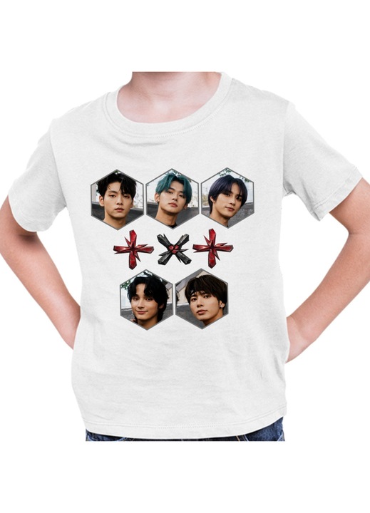 Gyermek polo Tomorrow X Together Merch Bts, Fehér