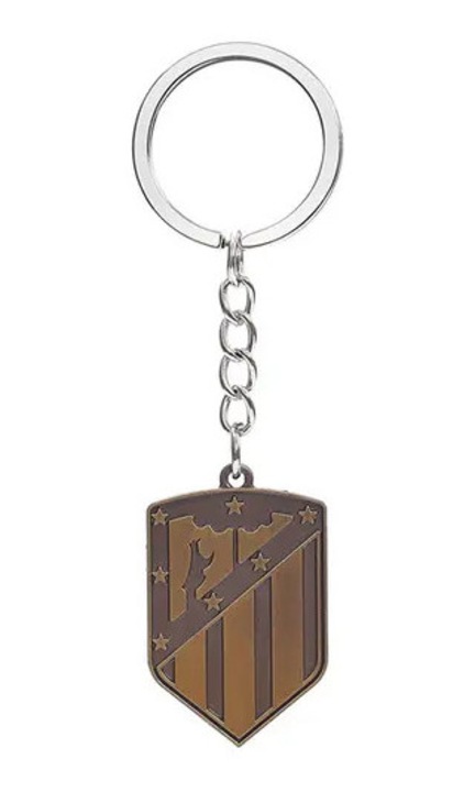 Kulcstartó, futball, Atletico Madrid, retro, bronz, 5x3cm