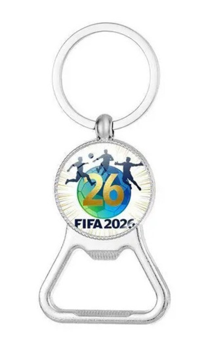 Ключодържател футбол 2026 с компактен мултифункционален отварачка за бутилки