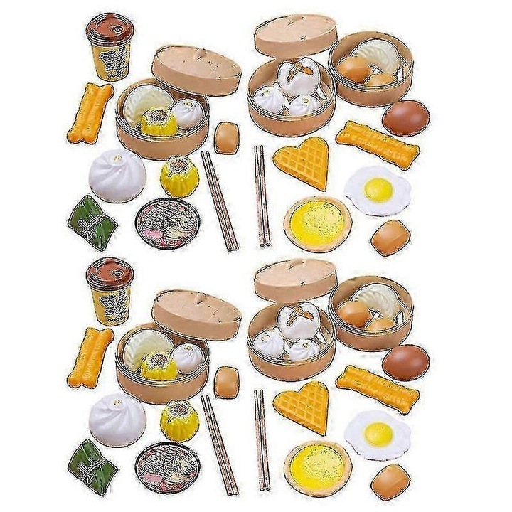 Set jucarii mancare mic dejun stil chinezesc, 58 piese, colorat, 26x26x10cm