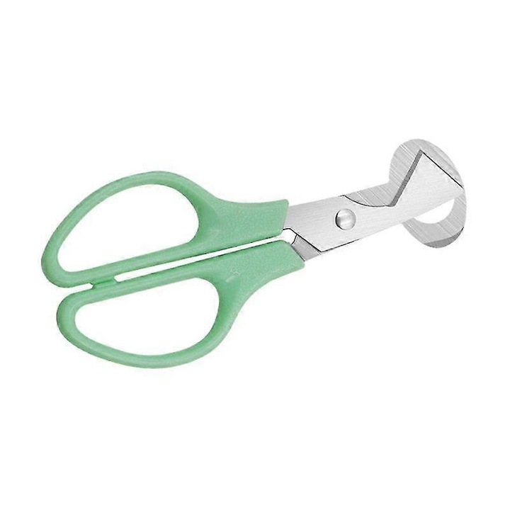 Foarfeca pentru oua prepelita, otel inoxidabil, maner verde, 1.3x2.7cm