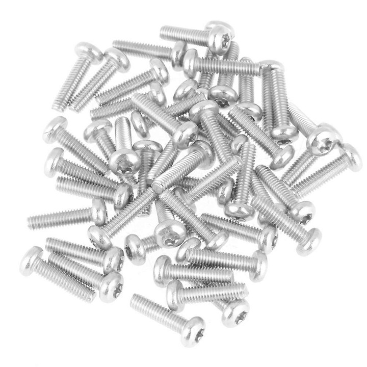 Set suruburi stea inox 304 M4 6-30mm argintiu 50buc