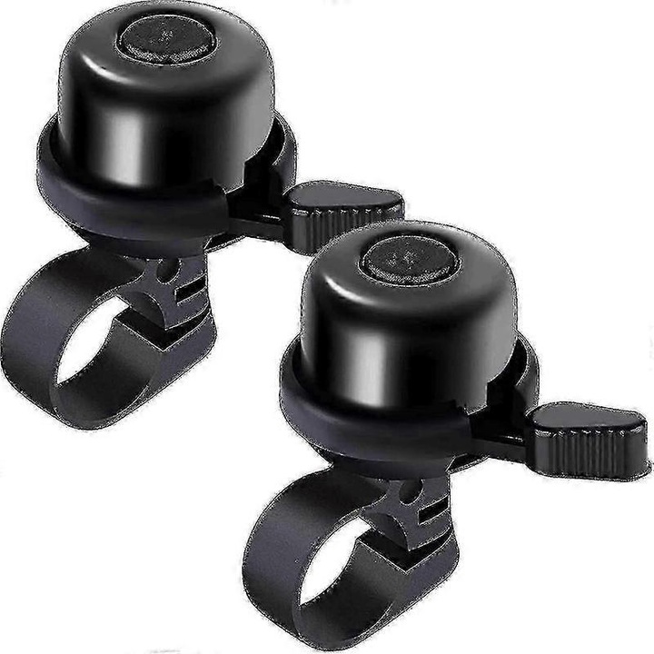 Sonerie bicicleta set 2, clopotel alama, negru, 21x23mm
