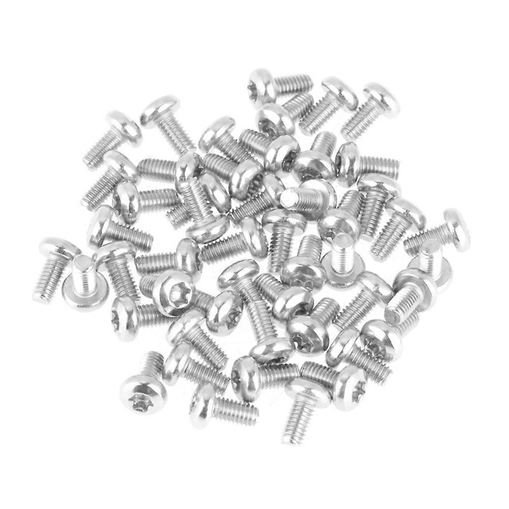 Set suruburi stea inox 304 M4 6x30mm 50buc argintiu