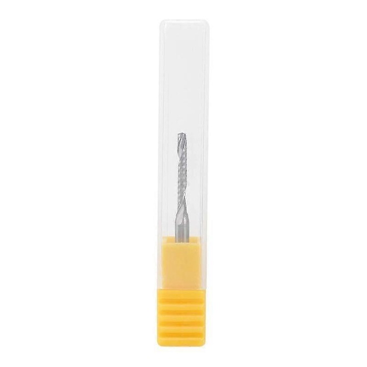 Freza spirala din carbura solida, 2x15mm, argintiu, 38x3.175mm