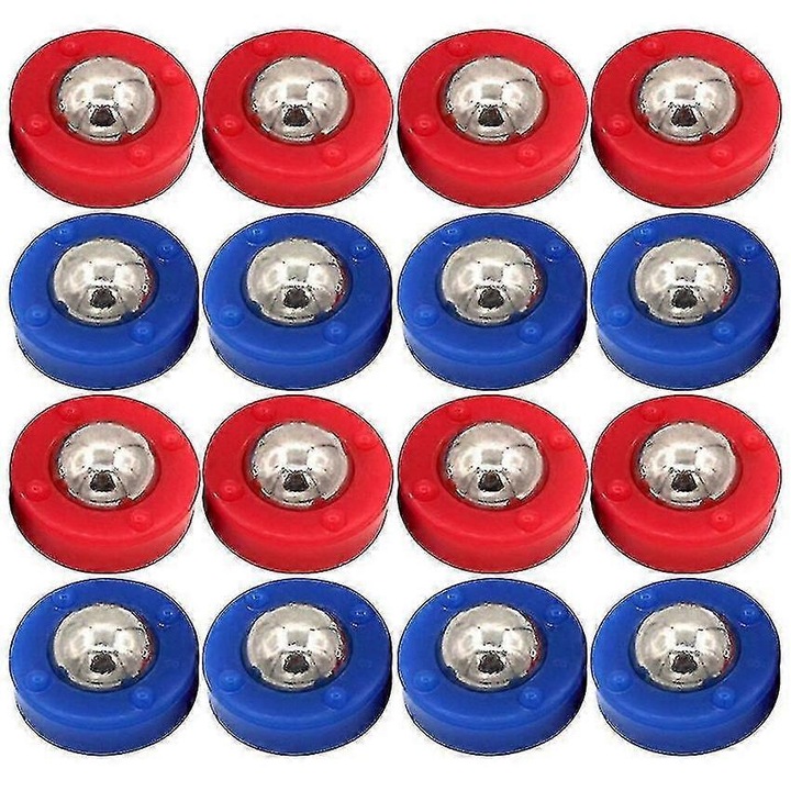 Set 24 piese pioni shuffleboard, plastic si otel, multicolor, 2.4x2.4x1.4cm