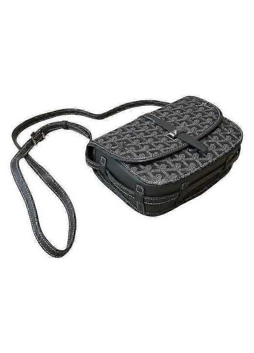 Geanta messenger patrata mica, gri, 23.5x16x7cm, unisex