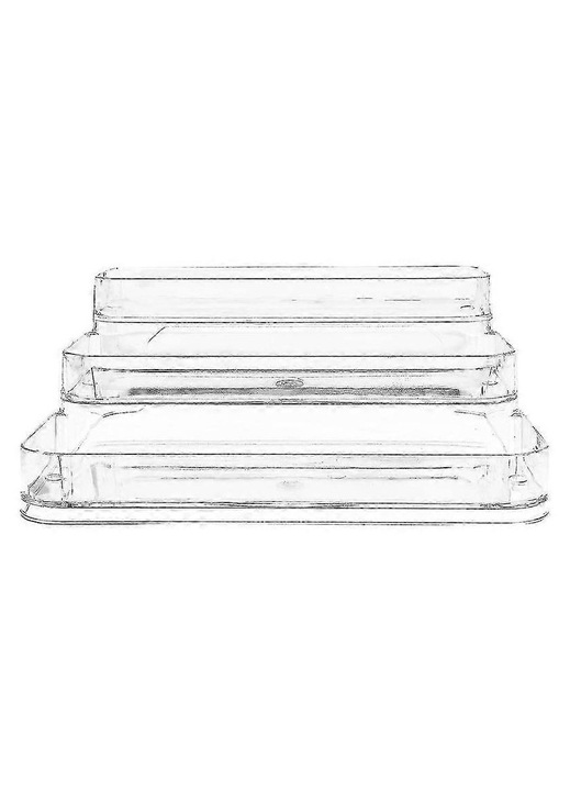 Прозрачна акрилна поставка за съхранение на бюро 26.6x24.5x10.2cm, мултифункционална