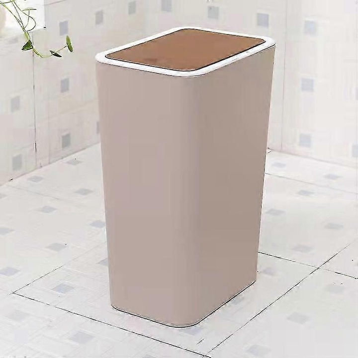 Кош за боклук с натискане, 10л, многоцветен, 30x20x40см