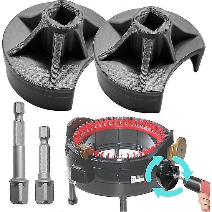 Set adaptoare pentru masina de tricotat, 22 si 46 ace, plastic si metal, 50x65mm