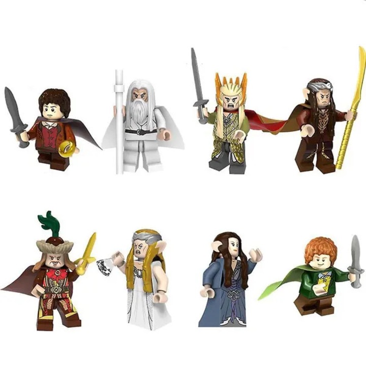 Комплект от 8 фигурки Lord of the Rings, 5x4x3см, многоцветен