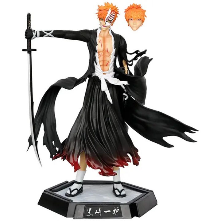 Фигурка аниме Kurosaki Ichigo, PVC, 30.5см, черно-бяла