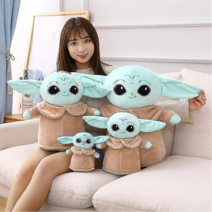 Papusa de plus Baby Yoda, moale, 18x48cm, multicolor
