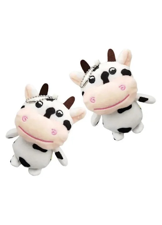 Breloc plus vaca lapte set 2 piese bej 12x5x5cm