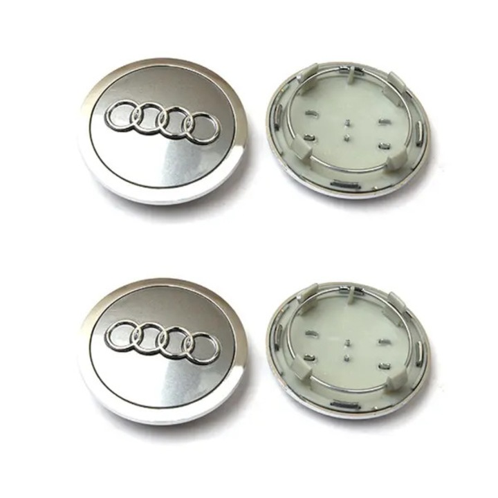 4 db keréktárcsa sapka, 69mm, ABS, szürke, Audi A4 A4L A6L modellekhez