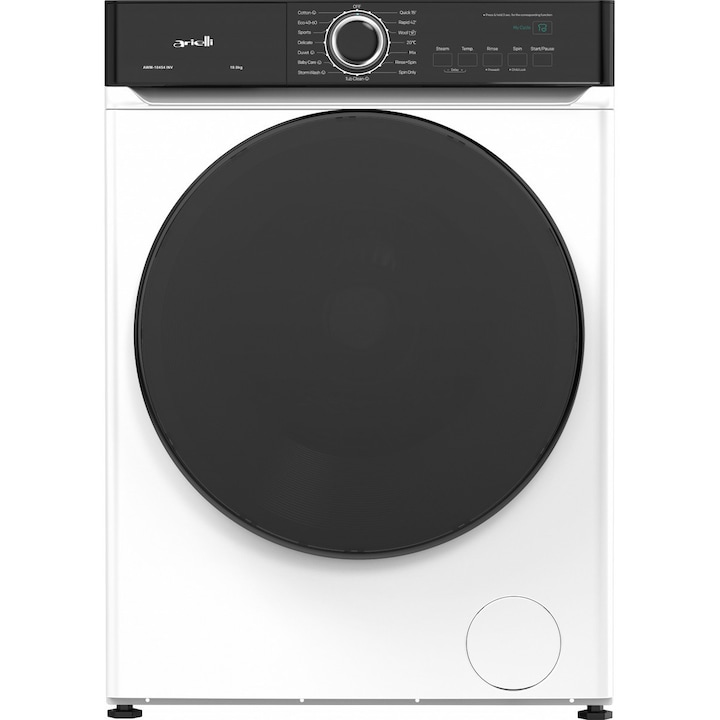 Masina de spalat rufe Arielli AWM-10454INV, 10 kg, 1400 rpm, Motor Inverter, Clasa A, Steam, Alb