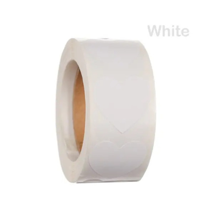 Etichete autoadezive, inima, 2.5cm, rosu, 500 bucati, set