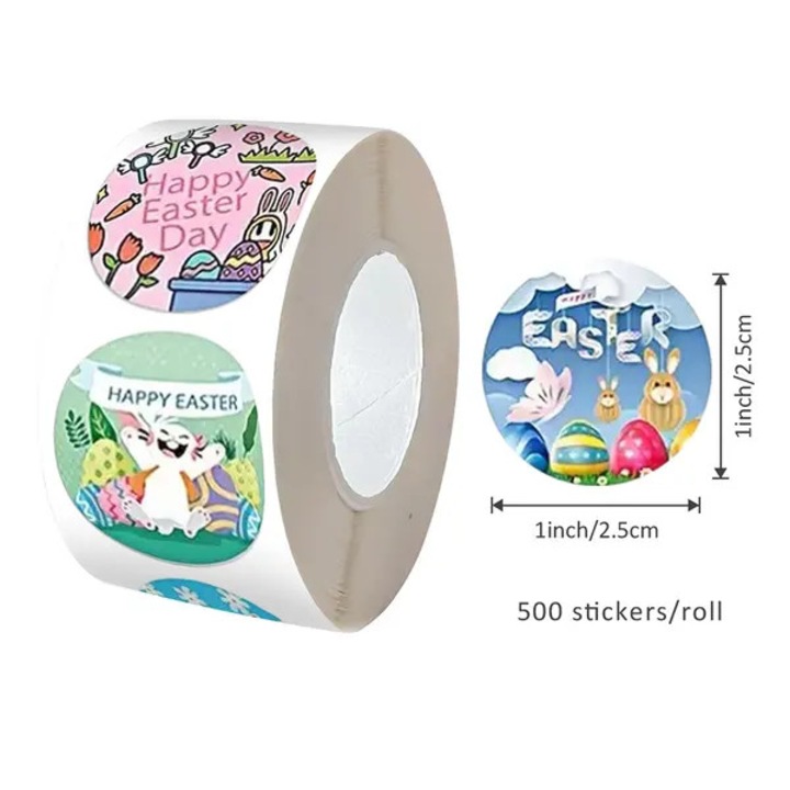 500 db színes matrica készlet, 2.5cm, kerek, öntapadós