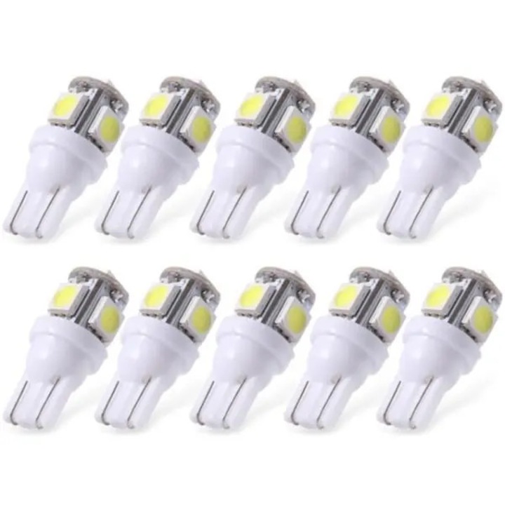 LED крушка T10 6000K 10 бр. бяла 12V 10x1.5см