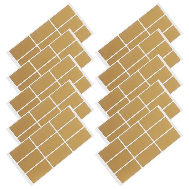 Set 90 stickere autocolante aurii dreptunghiulare 5x2.5cm pentru jocuri DIY