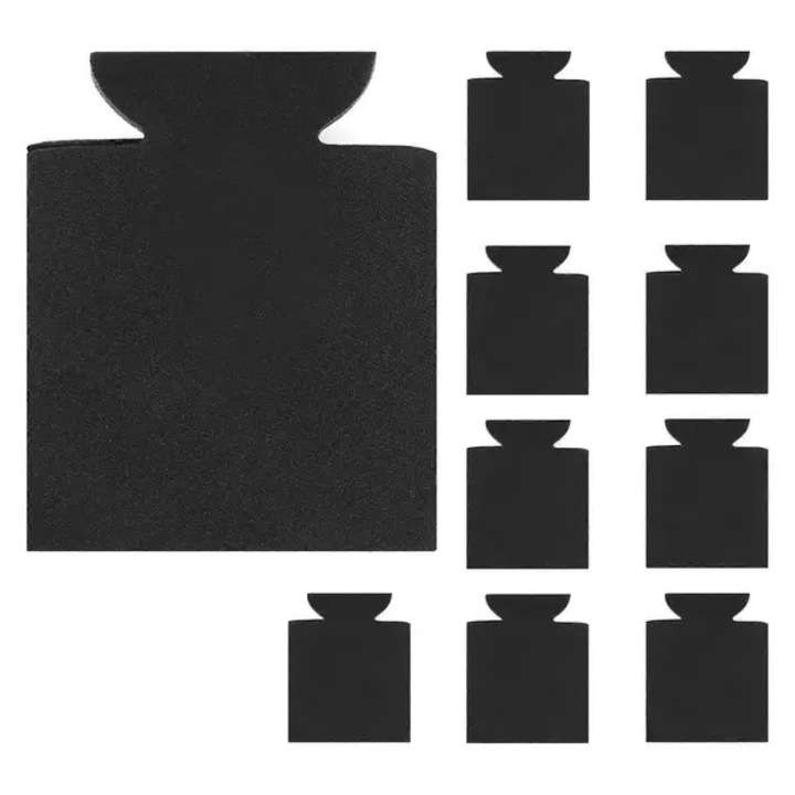 Комплект от 10 подложки за напитки, черна пяна, 13x10x0.8см