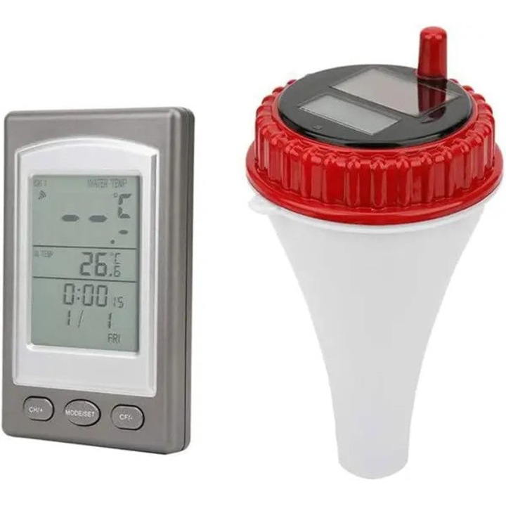 Termometru digital wireless pentru piscina, solar, rezistent, multicolor, dimensiuni standard