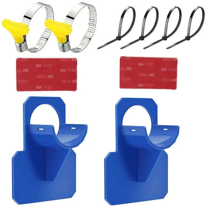 Set 2 suporturi din plastic pentru furtun piscina, 10x7.8x3.8cm, alb