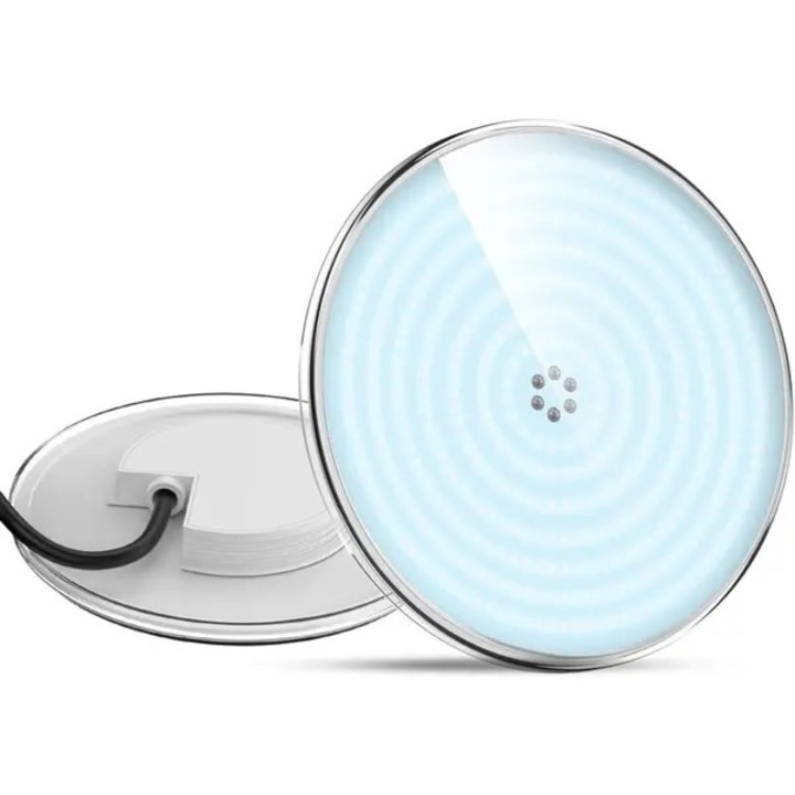 LED лампа за басейн PAR56, 35W, 3500lm, бяла, 17.8x2.5cm, комплект