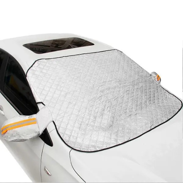 Husa parbriz auto, protectie impermeabila, grosime, argintiu, 2.4x1.45m
