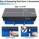Husa pentru piscina dreptunghiulara 220x150cm negru rezistenta UV impermeabila