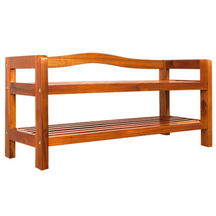 Dulap pantofi Casaria, 2 polite, lemn de salcam, maro, 42 x 74 x 26 cm