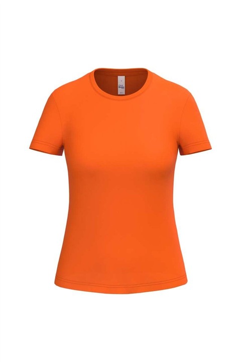 Női pamut póló 145 g/m², egyenes szabás, kerek nyak, iDeal Basic - IB311, Narancssárga