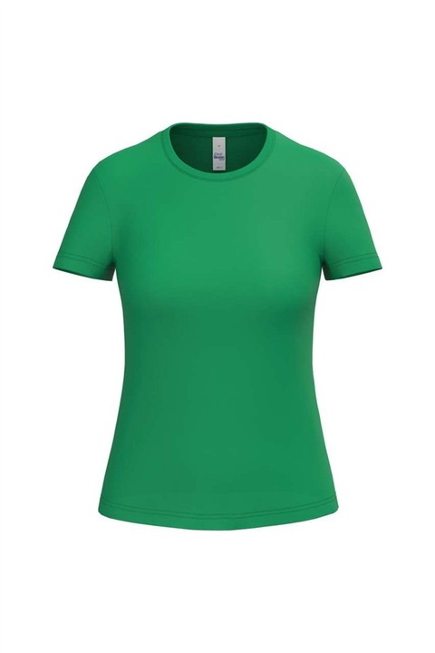 Női pamut póló 145 g/m², egyenes szabás, kerek nyak, iDeal Basic - IB311, Zöld