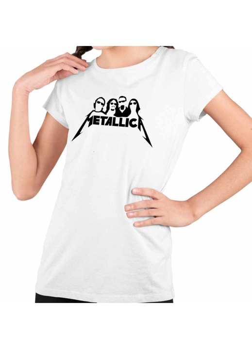 Gyerek Lány Póló Metallica Rock Legend Merch, Fehér