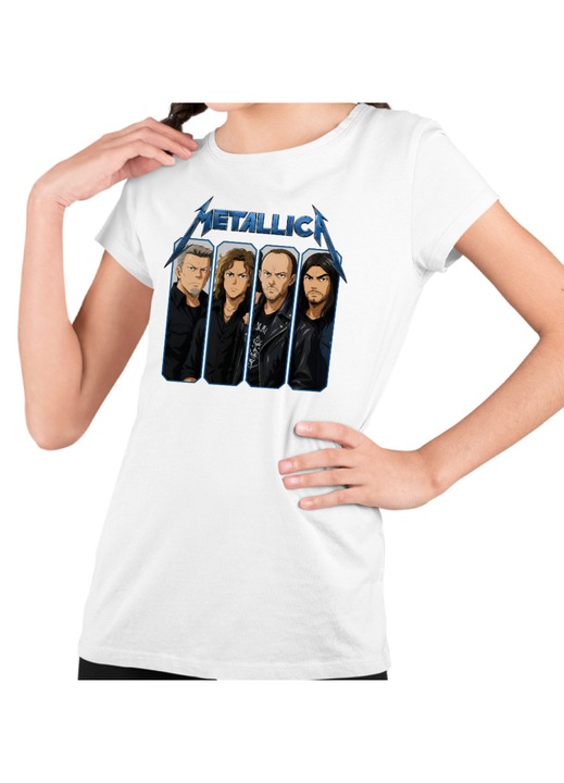 Gyerek Lány Póló Metallica Four Horsemen Merch, Fehér