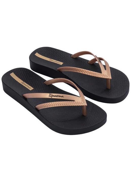 Slapi de dama Ipanema Bossa Soft comozi la moda pentru plaja, Negru, 39
