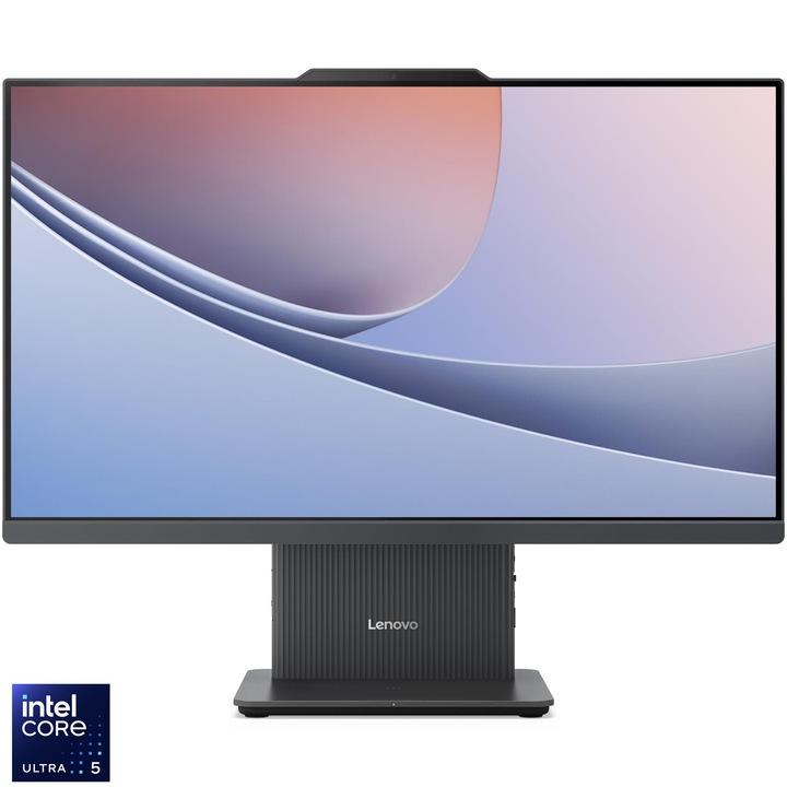 Lenovo IdeaCentre AIO 24ILL11 All-in-One asztali számítógép, Intel Core™ Ultra 5 226V, 23.8" Full HD, IPS, 16GB LPDDR5X, 512GB SSD, Intel® Arc™ Graphics 130V, No OS, Nemzetközi angol billentyűzet, Luna Grey