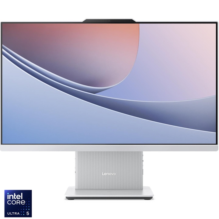 Lenovo IdeaCentre AIO 24ILL11 All-in-One asztali számítógép, Intel Core™ Ultra 5 226V, 23.8" Full HD, IPS, 16GB LPDDR5X, 512GB SSD, Intel® Arc™ Graphics 130V, No OS, Nemzetközi angol billentyűzet, Cloud Grey