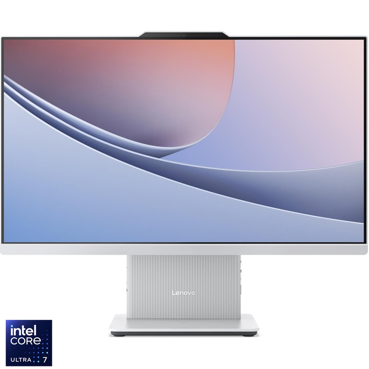 Lenovo IdeaCentre AIO 24ILL11 All-in-One asztali számítógép, Intel Core™ Ultra 7 256V, 23.8" Full HD, IPS, 16GB LPDDR5X, 512GB SSD, Intel® Arc™ Graphics 140V, No OS, Nemzetközi angol billentyűzet, Cloud Grey