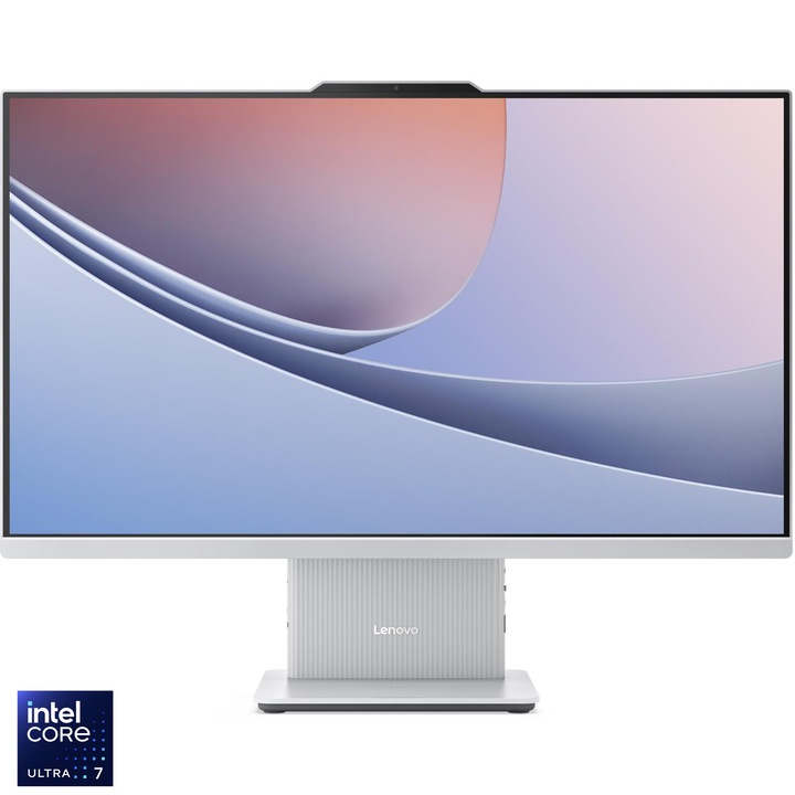 Lenovo IdeaCentre AIO 27ILL11 All-in-One asztali számítógép, Intel Core™ Ultra 7 256V, 27" Full HD, IPS, 16GB LPDDR5X, 512GB SSD, Intel® Arc™ Graphics 140V, No OS, Nemzetközi angol billentyűzet, Cloud Grey