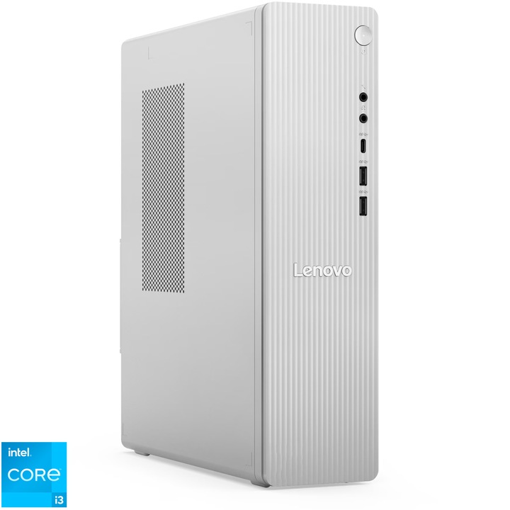 Lenovo IdeaCentre Tower 08IRH9 asztali számítógép Intel Core™ i3-1315U processzor (akár 4,5 GHz), 8 GB DDR5, 512 GB SSD, Intel® UHD Graphics, No OS, Felhőszürke
