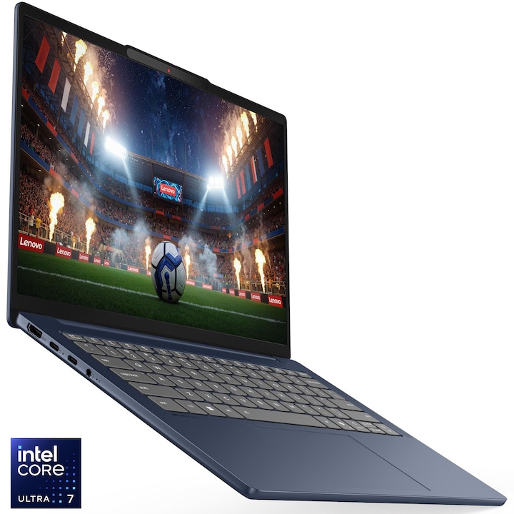 Laptop Lenovo IdeaPad Slim 5 14IPH11 cu procesor Intel Core™ Ultra 7 355 pana la 4.7GHz, 14" WUXGA, OLED, 16GB DDR5, 1TB SSD, Intel® Graphics, No OS, Cosmic Blue, 3y Courier or Carry-in