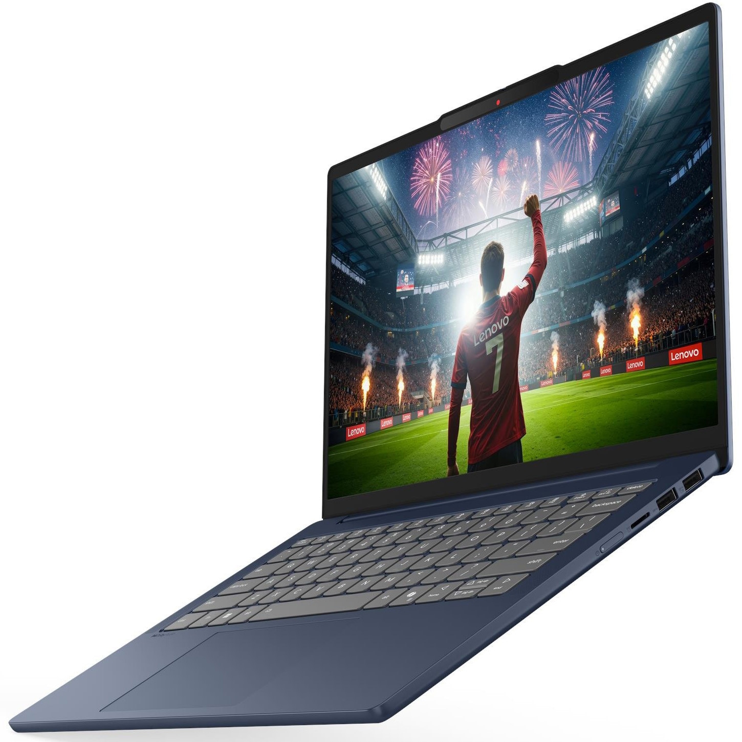 Laptop Lenovo 14'' IdeaPad Slim 5 14IPH11, WUXGA OLED, Procesor Intel® Core™ Ultra 7 355 (12M Cache, up to 4.70 GHz), 32GB DDR5, 1TB SSD, Intel Graphics, No OS, Cosmic Blue