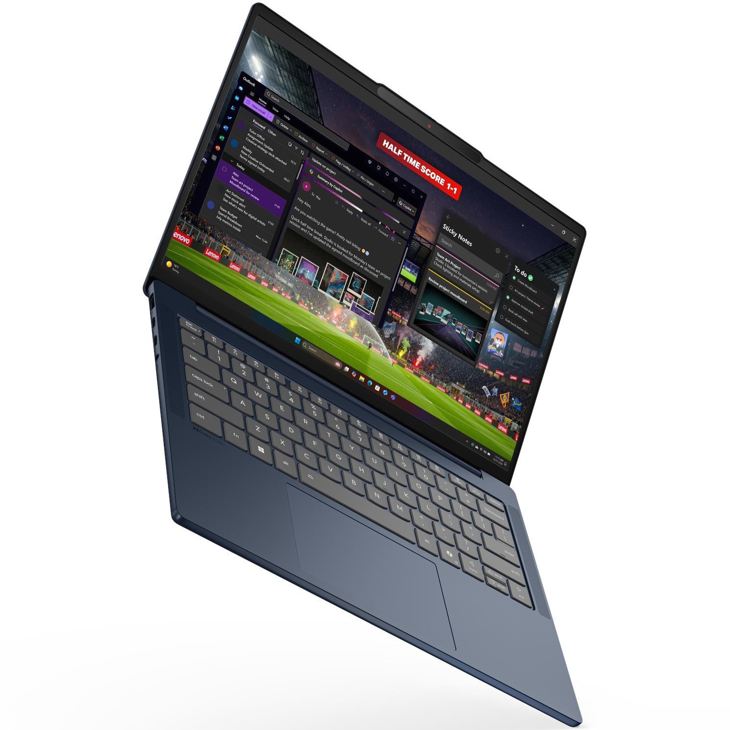 Laptop Lenovo 14'' IdeaPad Slim 5 14IPH11, WUXGA OLED, Procesor Intel® Core™ Ultra 7 355 (12M Cache, up to 4.70 GHz), 32GB DDR5, 1TB SSD, Intel Graphics, No OS, Cosmic Blue