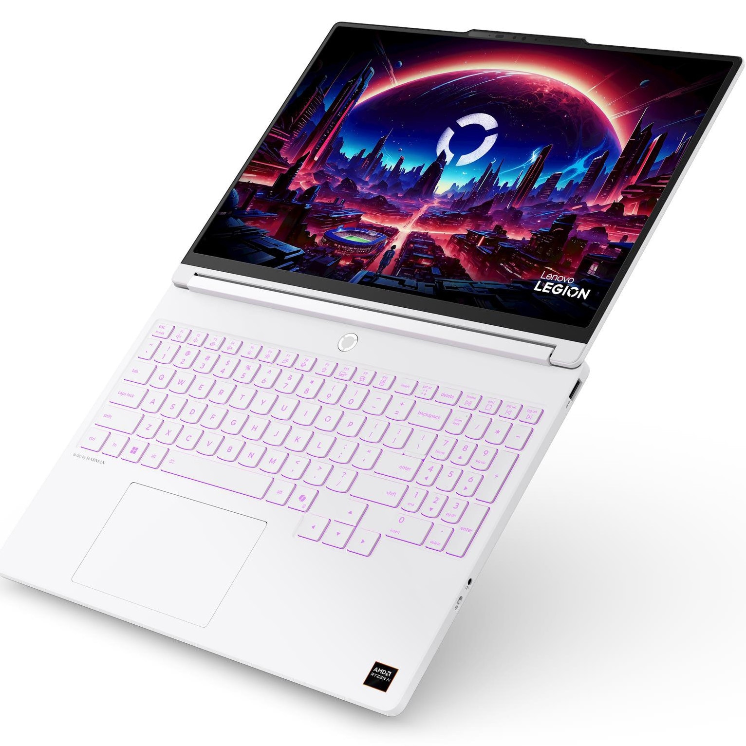 Laptop Lenovo Gaming 15.3'' Legion 5 15AGP11, WQXGA OLED 165Hz, Procesor AMD Ryzen™ AI 9 465 (24M Cache, up to 5.0 GHz), 32GB DDR5, 1TB SSD, GeForce RTX 5070 8GB, No OS, Glacier White, 3Yr Onsite Premium Care
