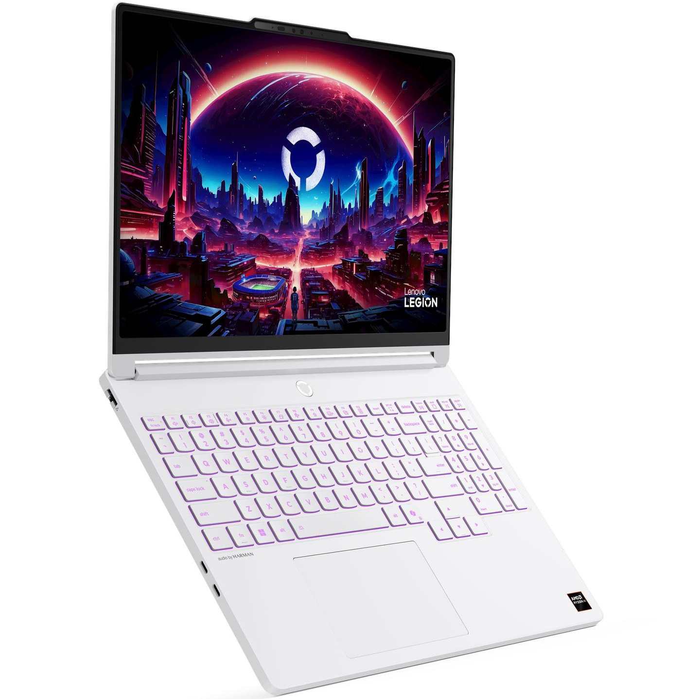 Laptop Lenovo Gaming 15.3'' Legion 5 15AGP11, WQXGA OLED 165Hz, Procesor AMD Ryzen™ AI 9 465 (24M Cache, up to 5.0 GHz), 32GB DDR5, 1TB SSD, GeForce RTX 5070 8GB, No OS, Glacier White, 3Yr Onsite Premium Care