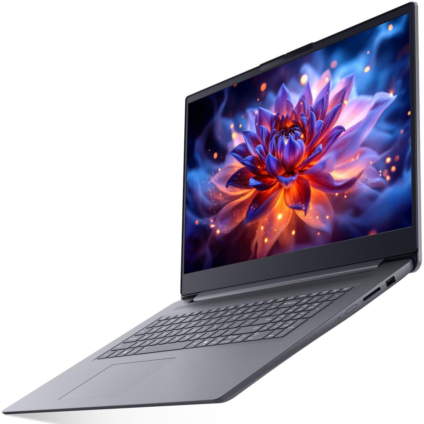 Laptop Lenovo IdeaPad Slim 3 17IWC11 cu procesor Intel Core™ 5 320 pana la 4.6GHz, 17.3" Full HD, IPS, 16GB DDR5, 512GB SSD, Intel® Graphics, No OS, Luna Grey, 3y Courier or Carry-in