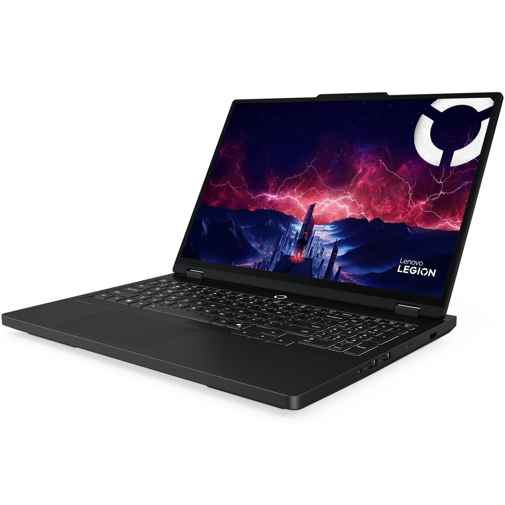 Laptop Gaming Lenovo Legion Pro 5 16ADR10 cu procesor AMD Ryzen™ 7 8745HX pana la 5.1GHz, 16" WQXGA, OLED, 165Hz, 24GB DDR5, 1TB SSD, NVIDIA GeForce RTX™ 5060 8GB GDDR7, No OS, Eclipse Black, 3Y on-site Premium Care