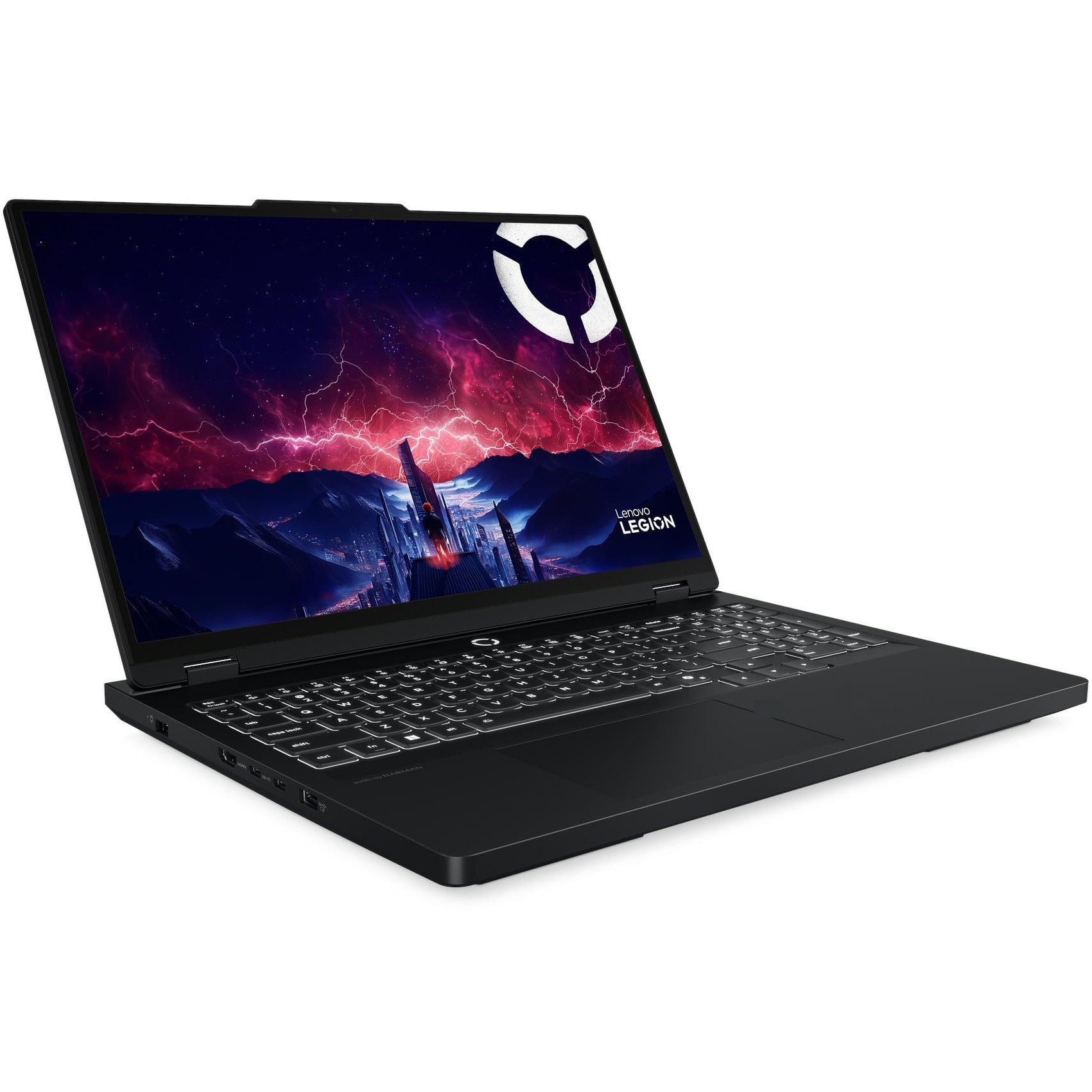 Laptop Gaming Lenovo Legion Pro 5 16ADR10 cu procesor AMD Ryzen™ 7 8745HX pana la 5.1GHz, 16" WQXGA, OLED, 165Hz, 24GB DDR5, 1TB SSD, NVIDIA GeForce RTX™ 5060 8GB GDDR7, No OS, Eclipse Black, 3Y on-site Premium Care
